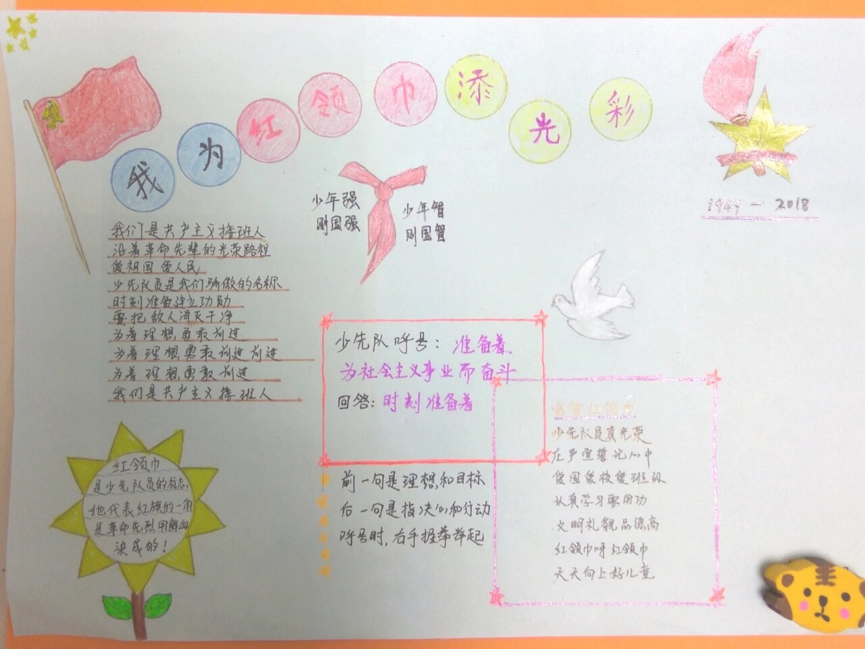 我为红领巾添光彩手抄报