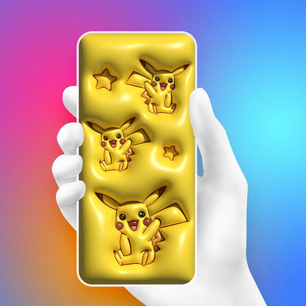 皮卡丘3d膨胀手机壁纸来了      都说轻舟已过万重山 我只觉得山山