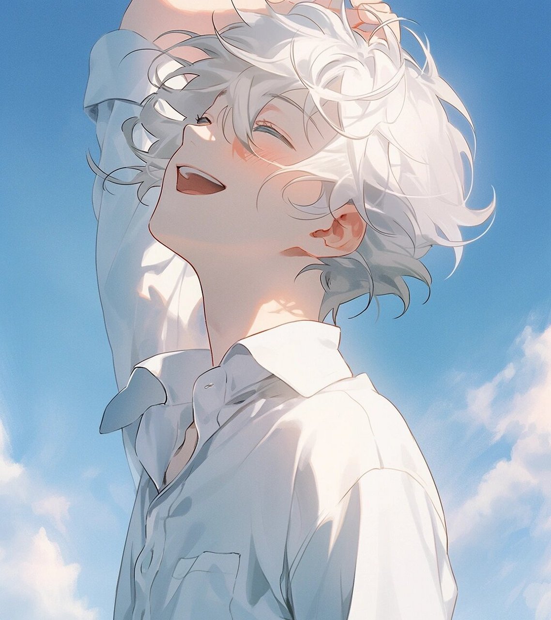 简约男生头像 i 治愈系头像 治愈系阳光男头,蓝色系,治愈系