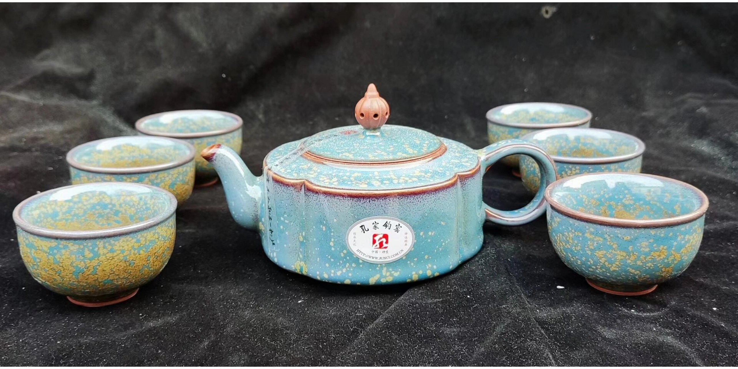 特价特价 大特价    孔家钧窑茶具,钧瓷茶具, 包装,底款,手提袋,都在