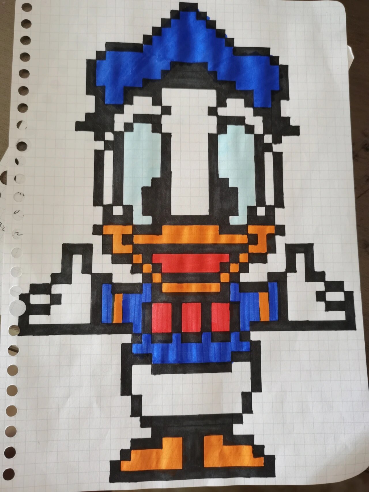 b5像素画 唐老鸭00 #像素画