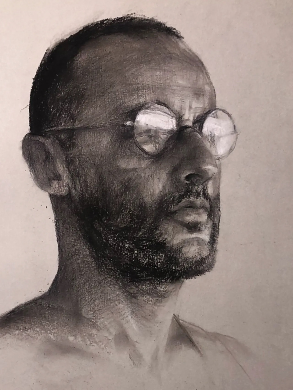 眼镜男肖像(步骤) 这个杀手不太冷男主 让·雷诺