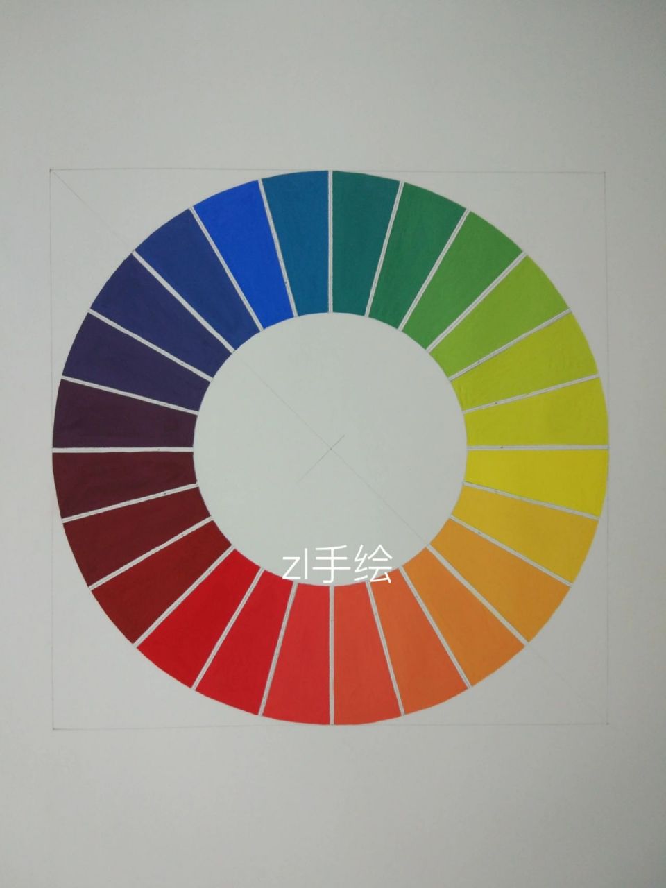 (色彩构成)24色色相环 随手画