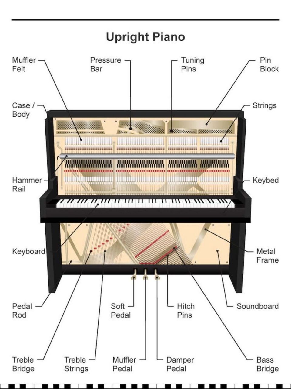 钢琴完整结构图图片
