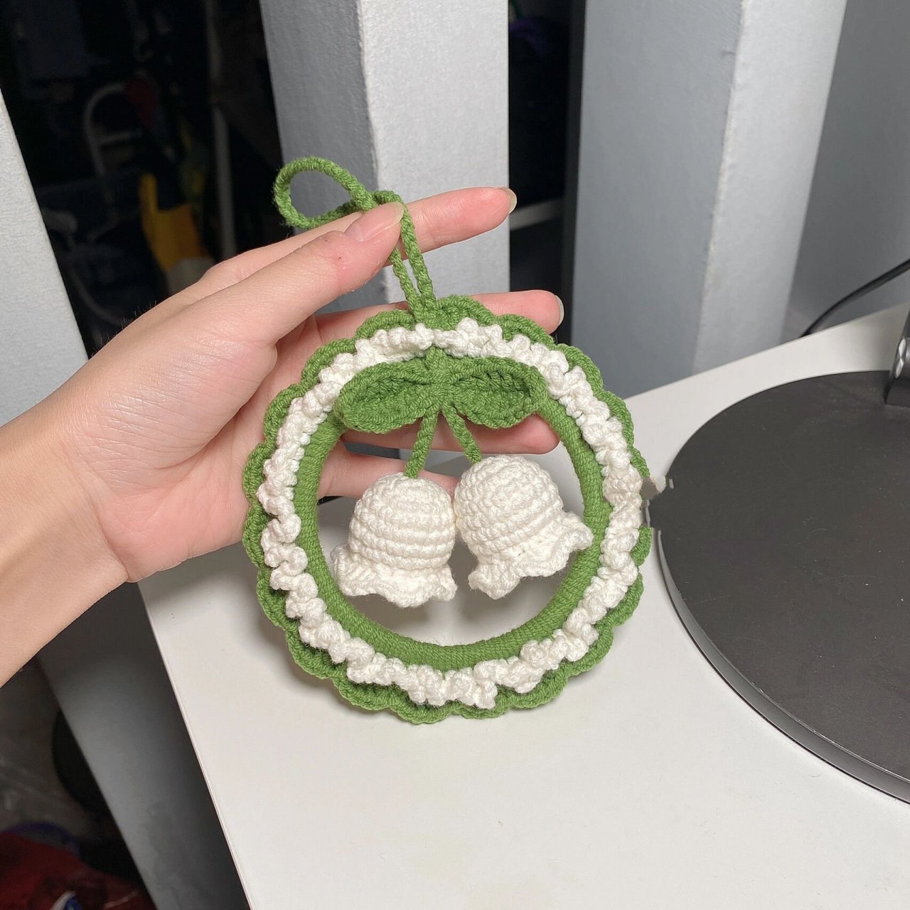 风铃花车挂钩织92附图解 风铃花太喜欢了 我的游戏id叫蓝风铃 我就