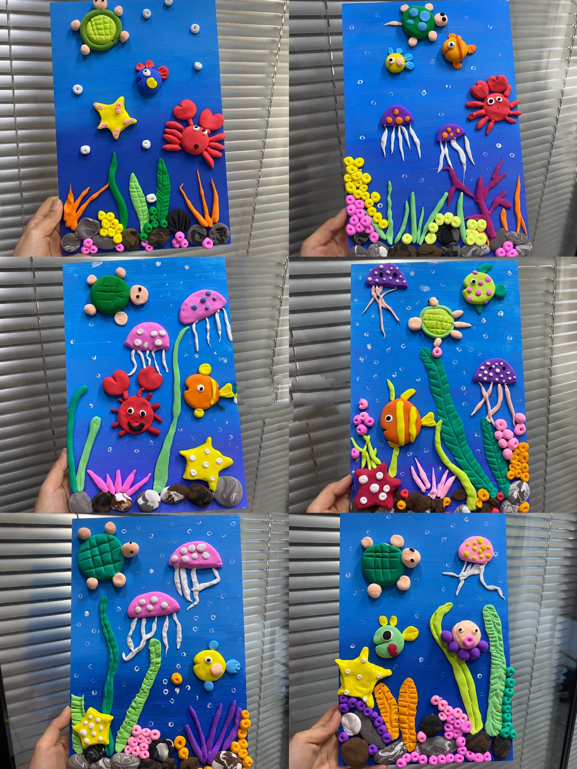 粘土手工作品 海洋世界