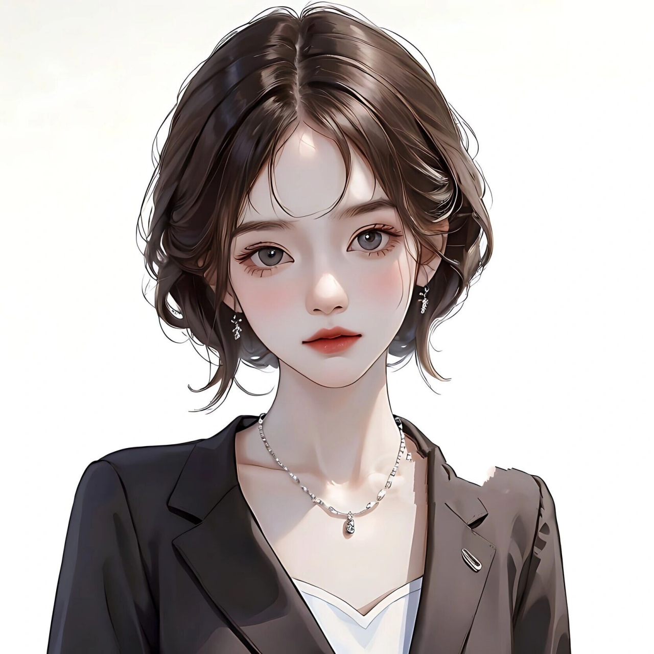 中式ol风系列高级气质打工人职场头像