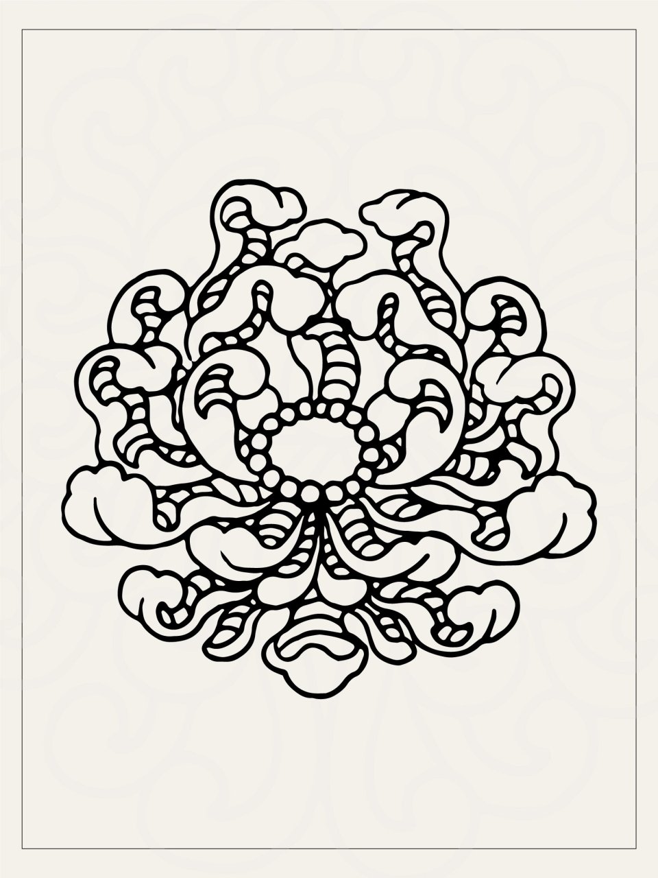 宝相花纹样|一花千面94盛放266 宝相花又称宝仙花,宝莲花,汉族