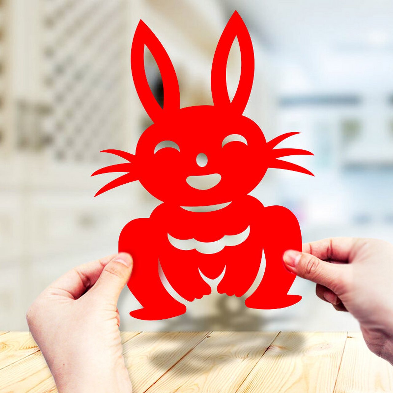 小白兔剪纸教程图片
