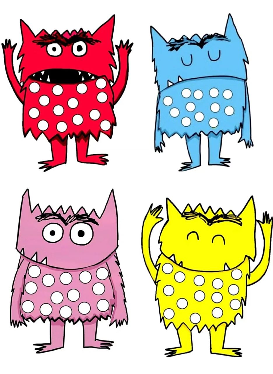 绘本素材打印《情绪小怪兽》