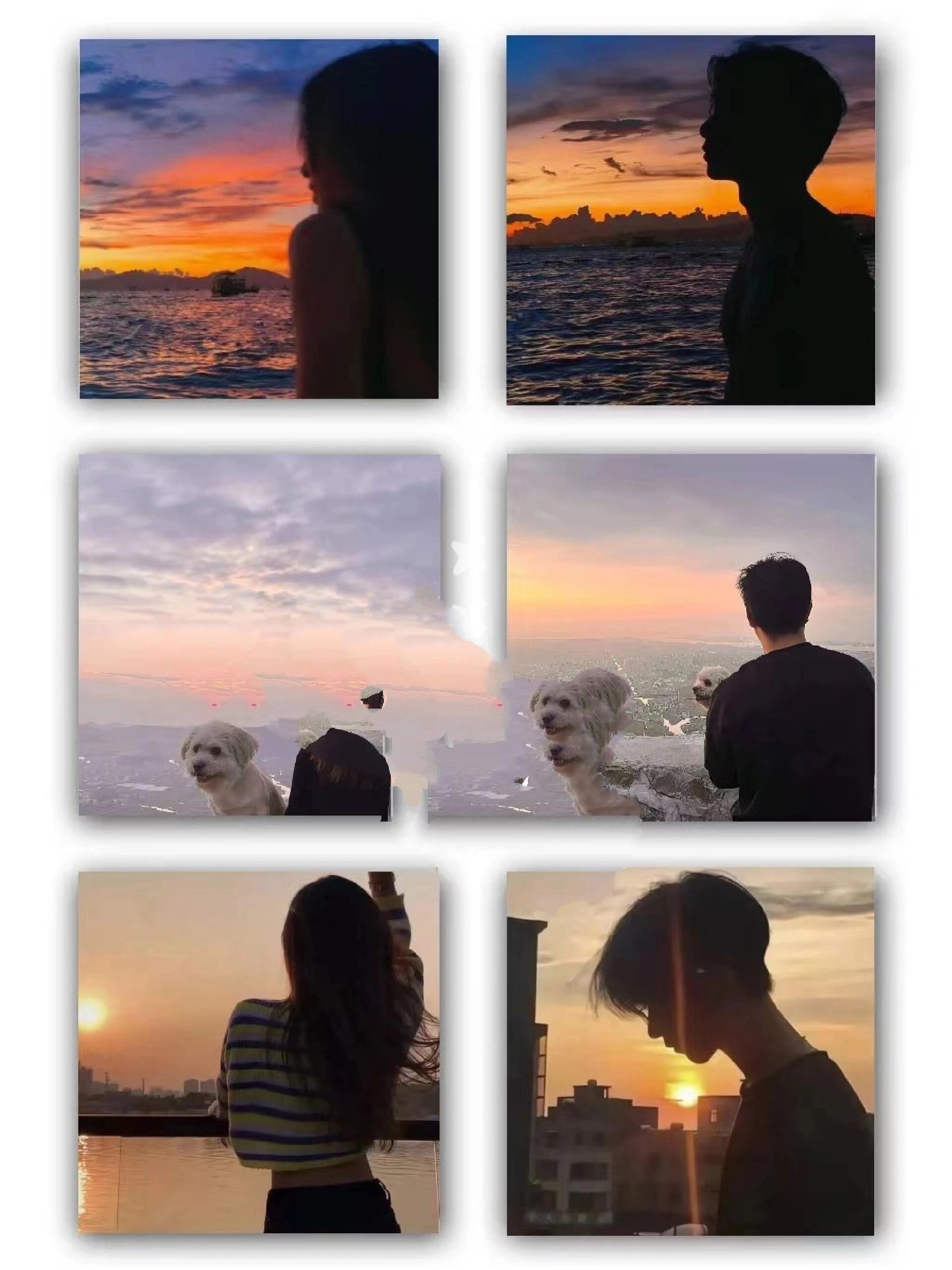 超好看的日落情侣头像