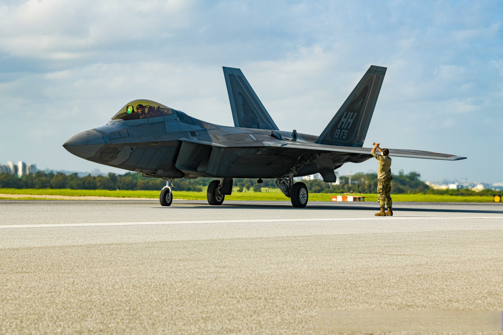 冲绳嘉手纳空军基地大象散步