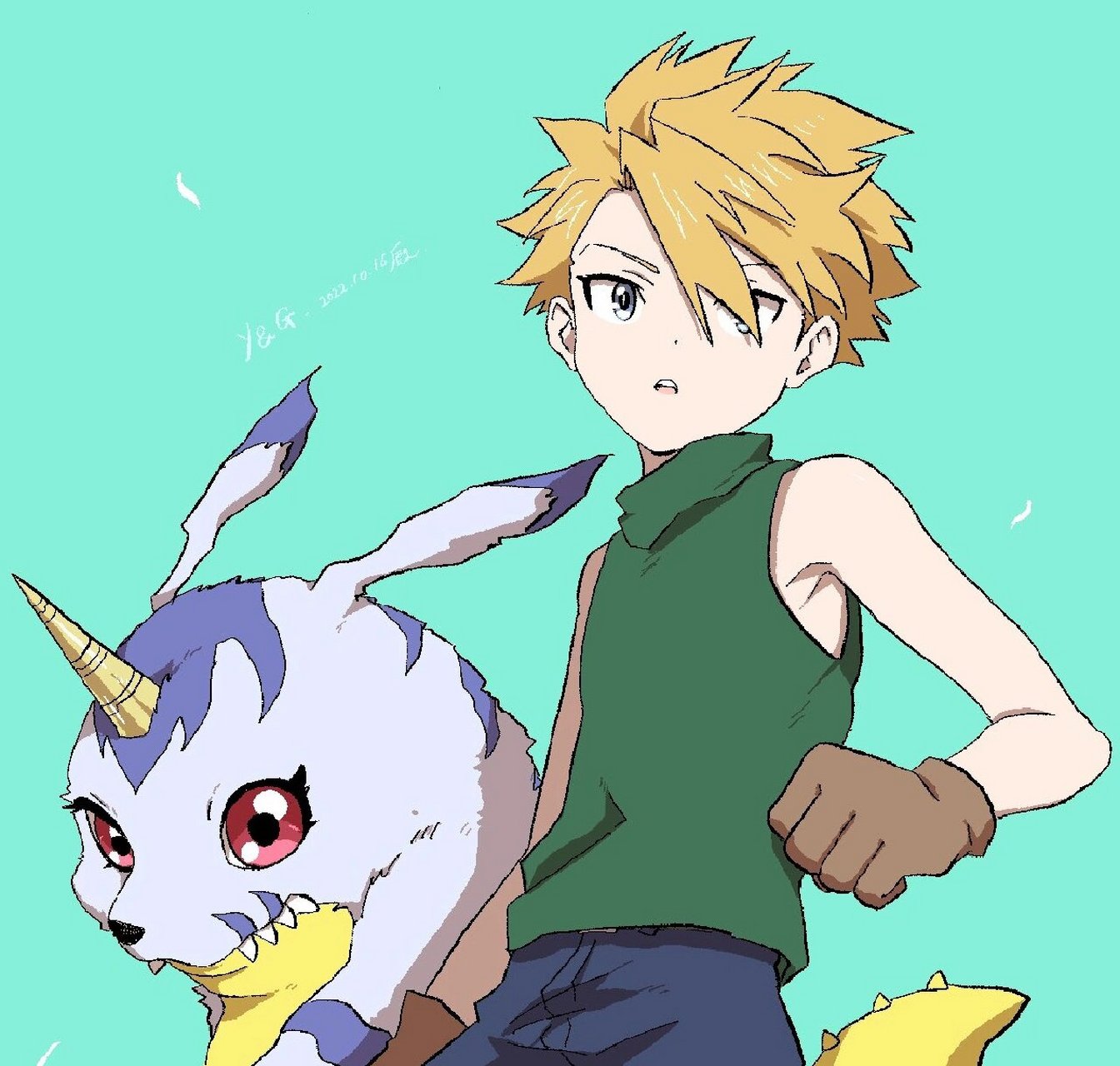 一直陪伴阿和的加布兽 新的一年会继续喜欢和布  数码宝贝