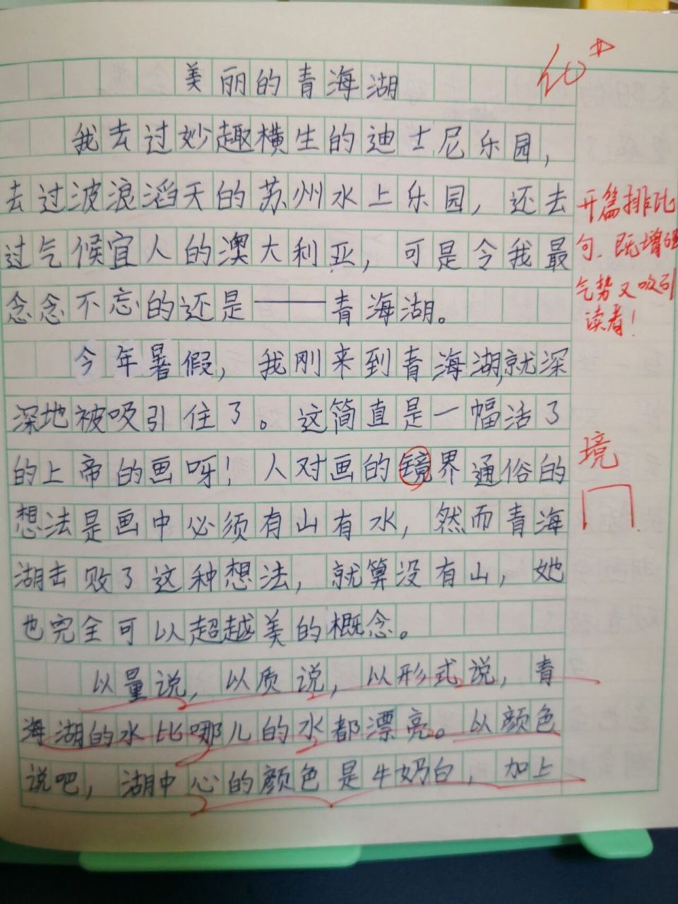 四年级作文:介绍一个地方《美丽的青海湖》