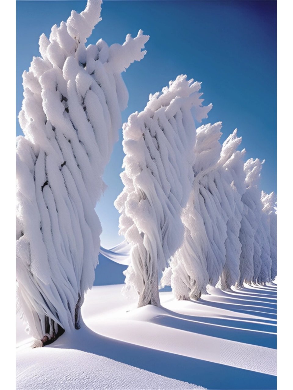 东北雪景图片竖屏壁纸图片