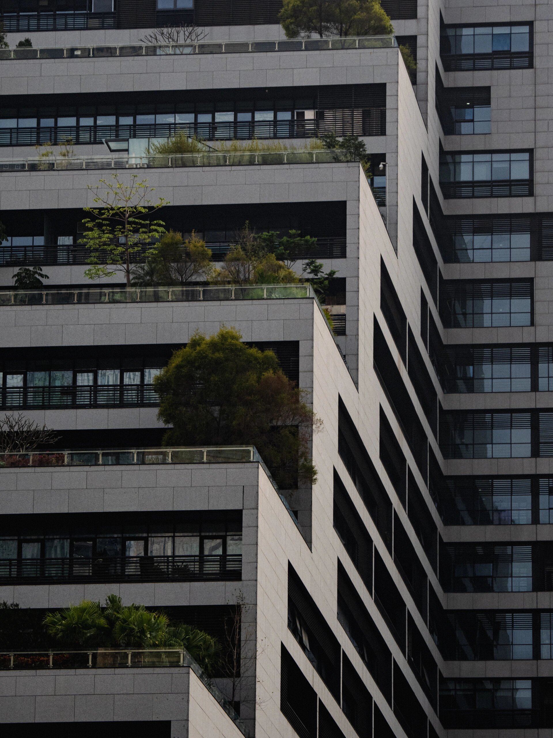 深圳 tairan 深业泰然大厦 stair step shaped building in the