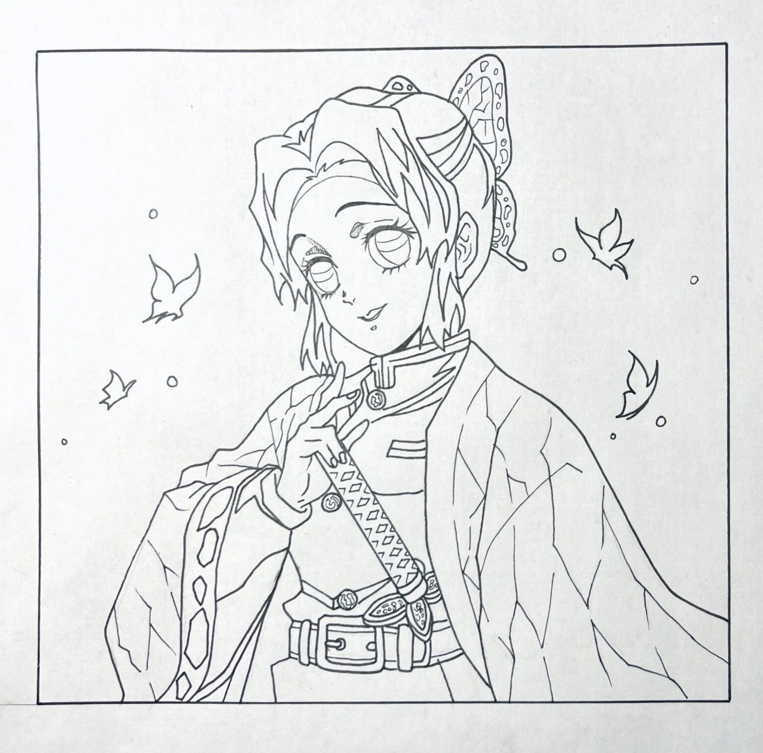 鬼灭之刃手绘76615|虫柱·蝴蝶忍03(附线稿