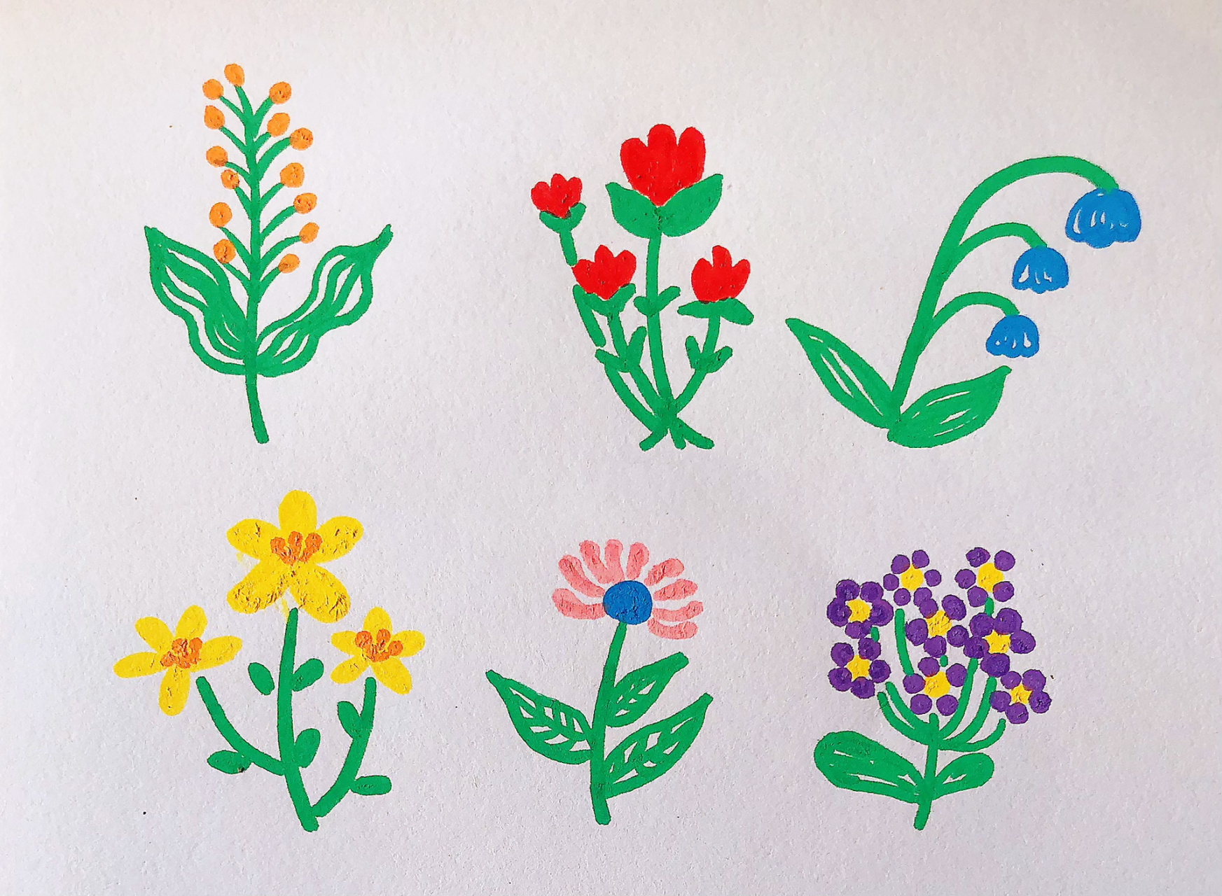 马克笔绘画春天的花朵|零基础绘画小素材 大年初七开工大吉 大家一起