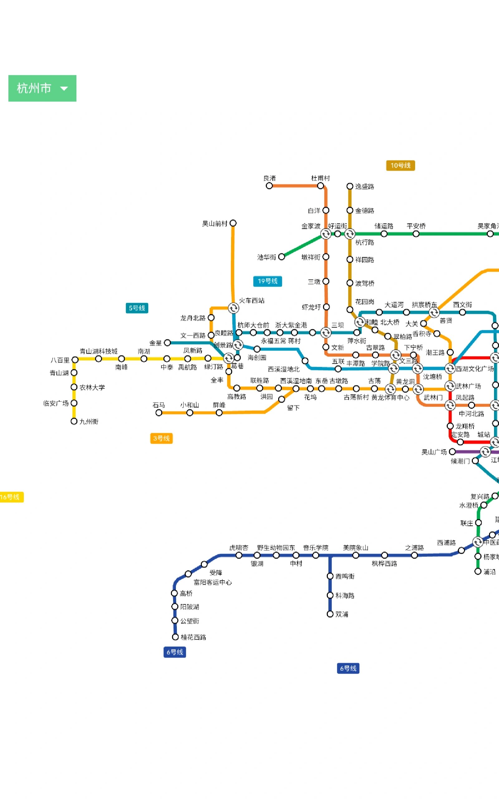 2024杭州地铁路线图@开心的地瓜鼠的动态