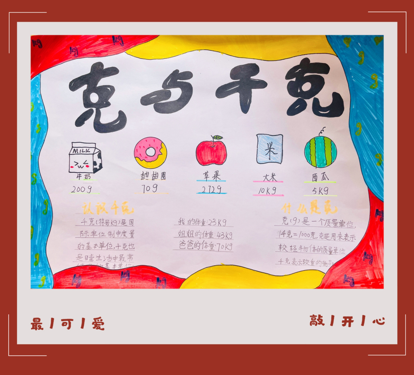 克与千克 原图出自～未央时间太赶画了简易版的02990199