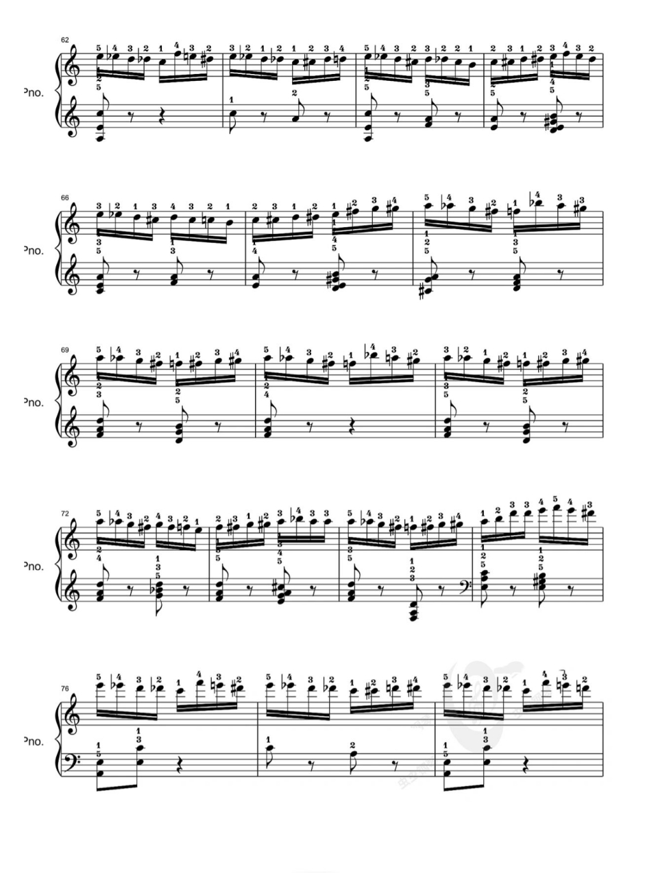 野蜂飞舞(带指法) 经典名曲