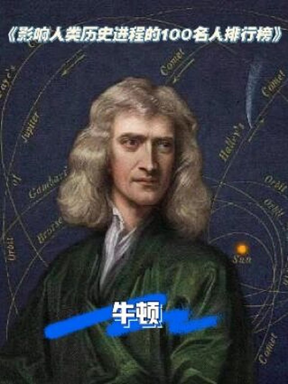 影響人類歷史進程的100名人排行榜 牛頓(isaac newton,1642-1727),是