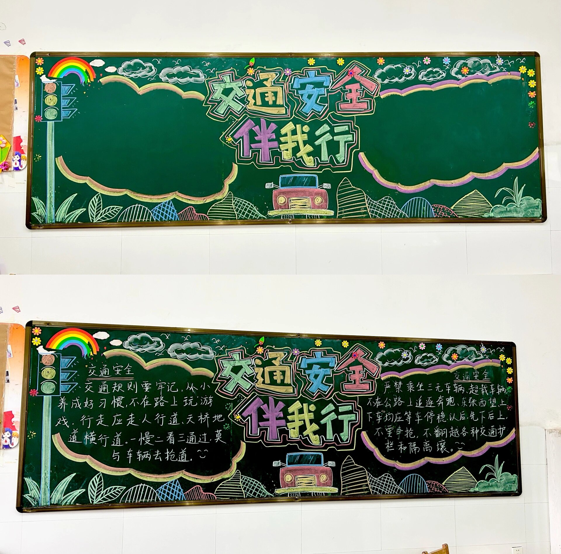 交通安全黑板报