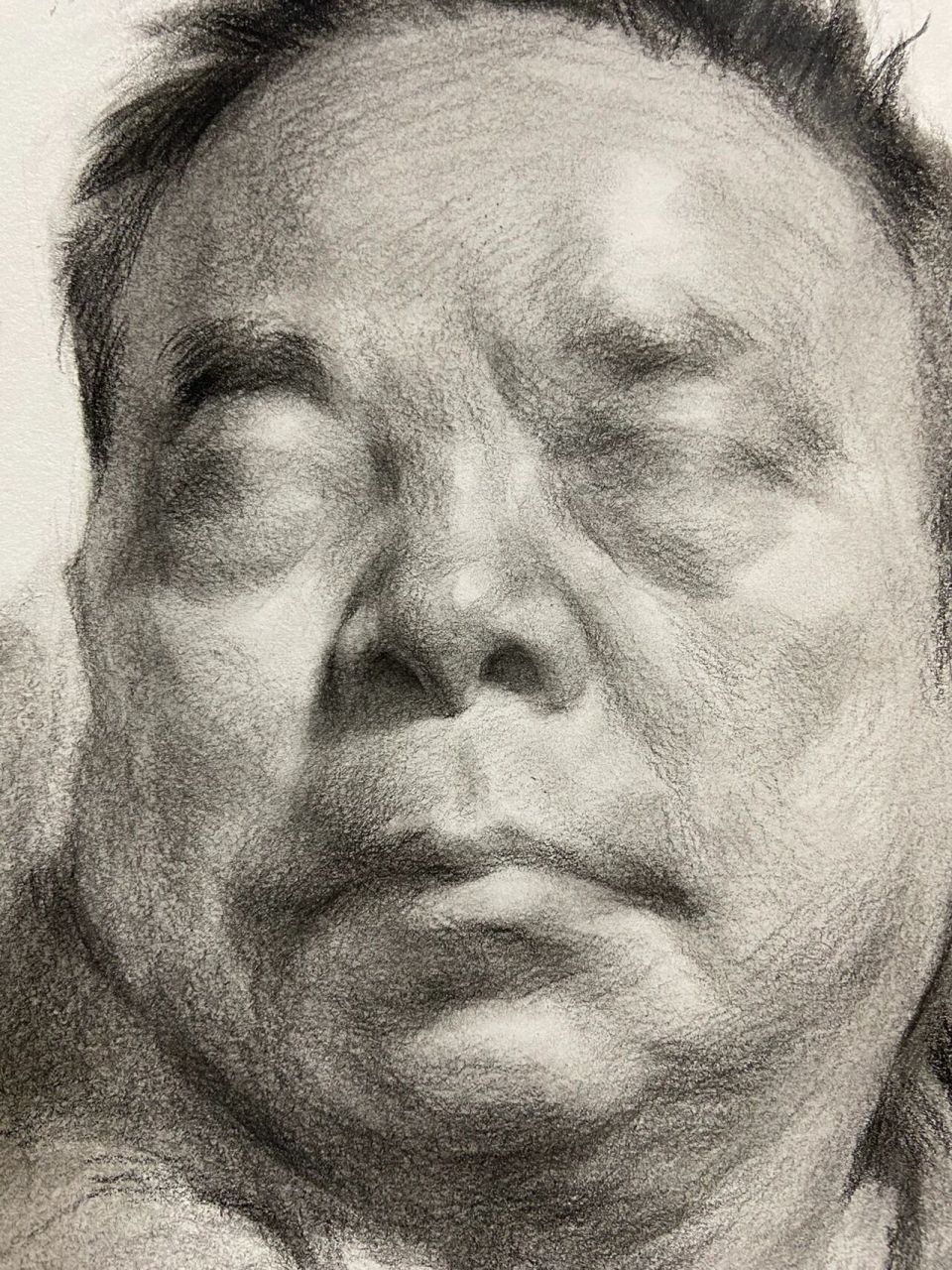 素描头像|胖姥爷们的形象画团块.先收藏!