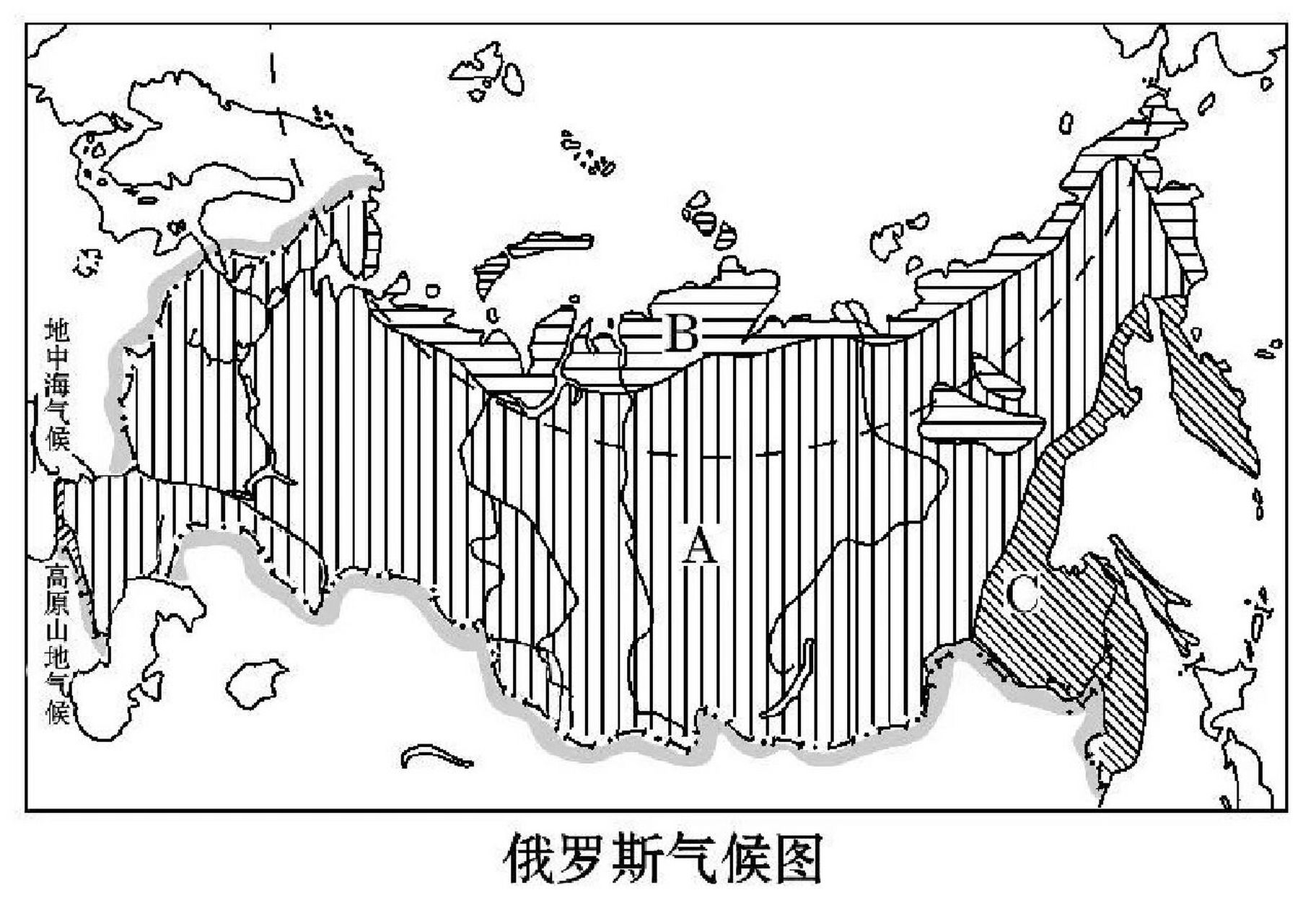 北亚地图手绘图片