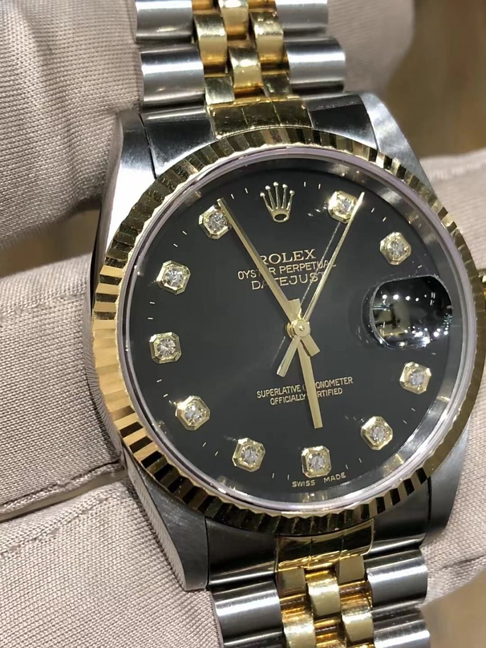 rolex劳力士 日志型 全原钻刻16233经典款 rolex劳力士 日志型 全原钻