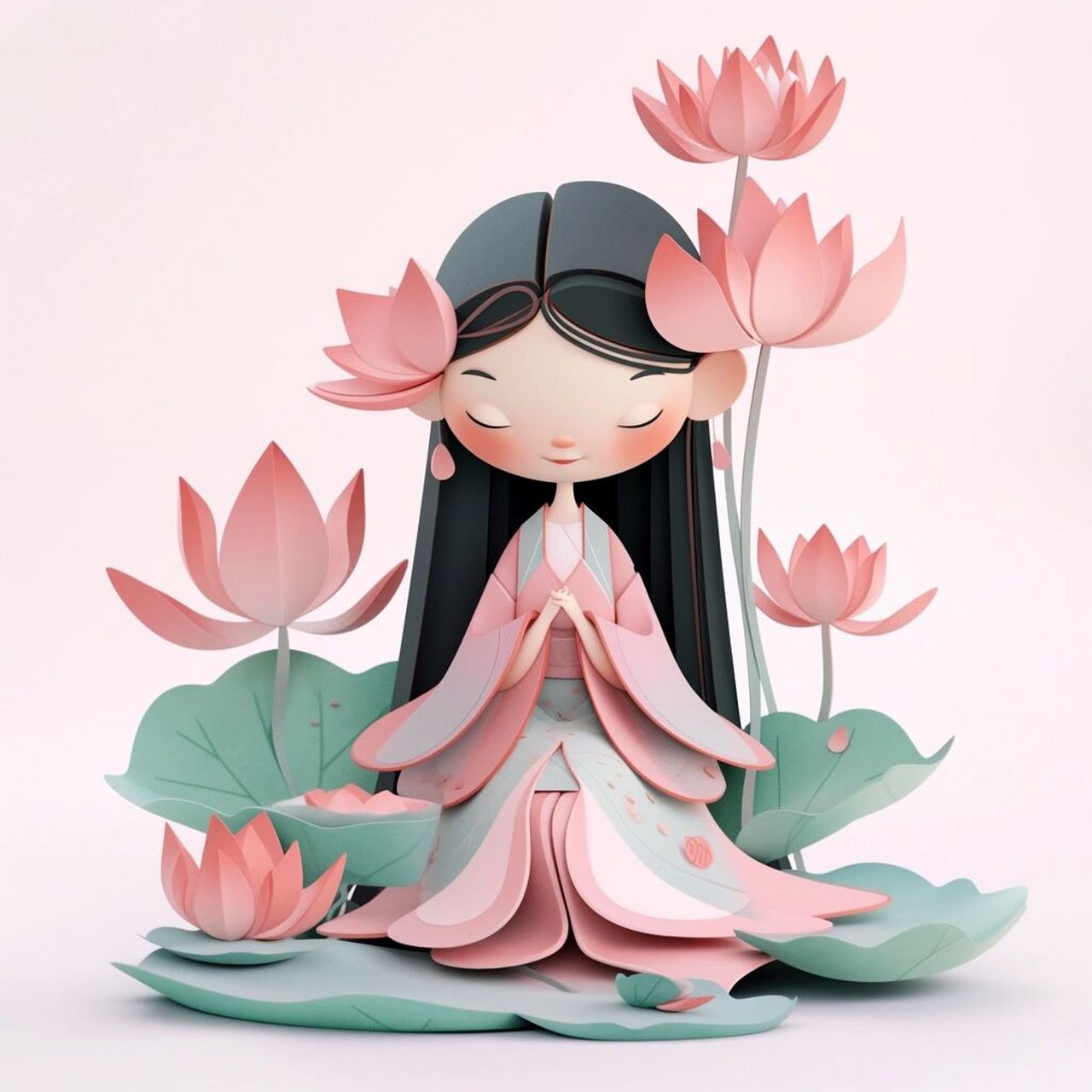 荷荷美美|女孩佛系头像 一切随缘