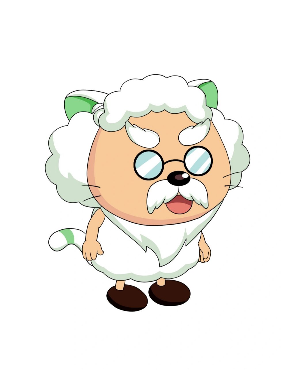 打卡喜羊羊与灰太狼06村长(含线稿) #画画的日常# #儿童简笔画# #简笔