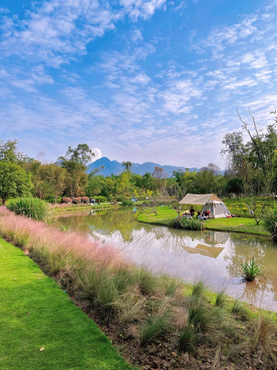 重庆三板溪公园露营地  三板溪公园非常适合带小朋友一起露营,地势
