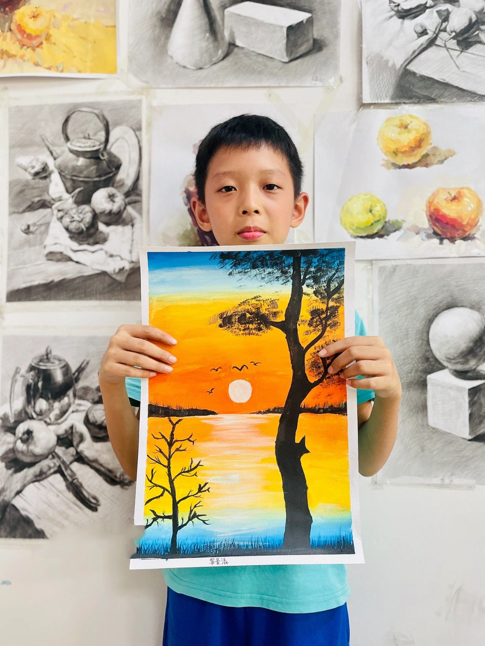 96水粉风景画|色彩 适合初学者的水粉风景画93