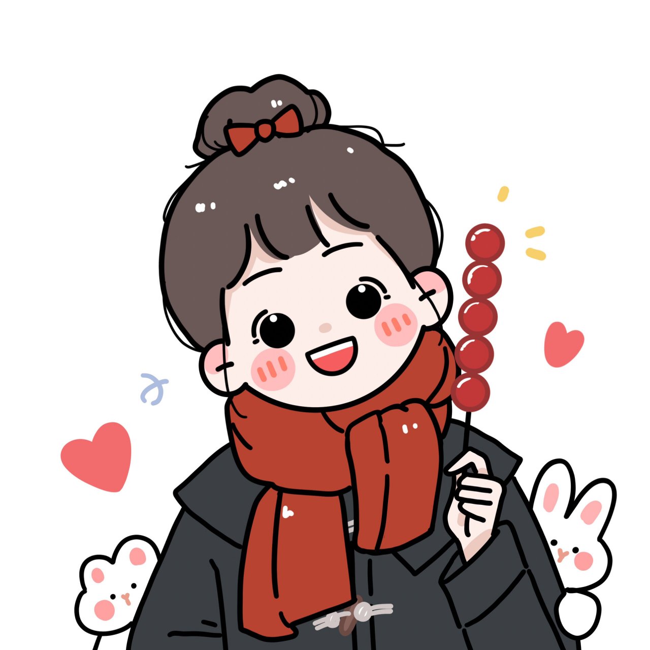 请你吃糖葫芦|可爱头像 参考照片来源在第一张左上角 最后一张自行