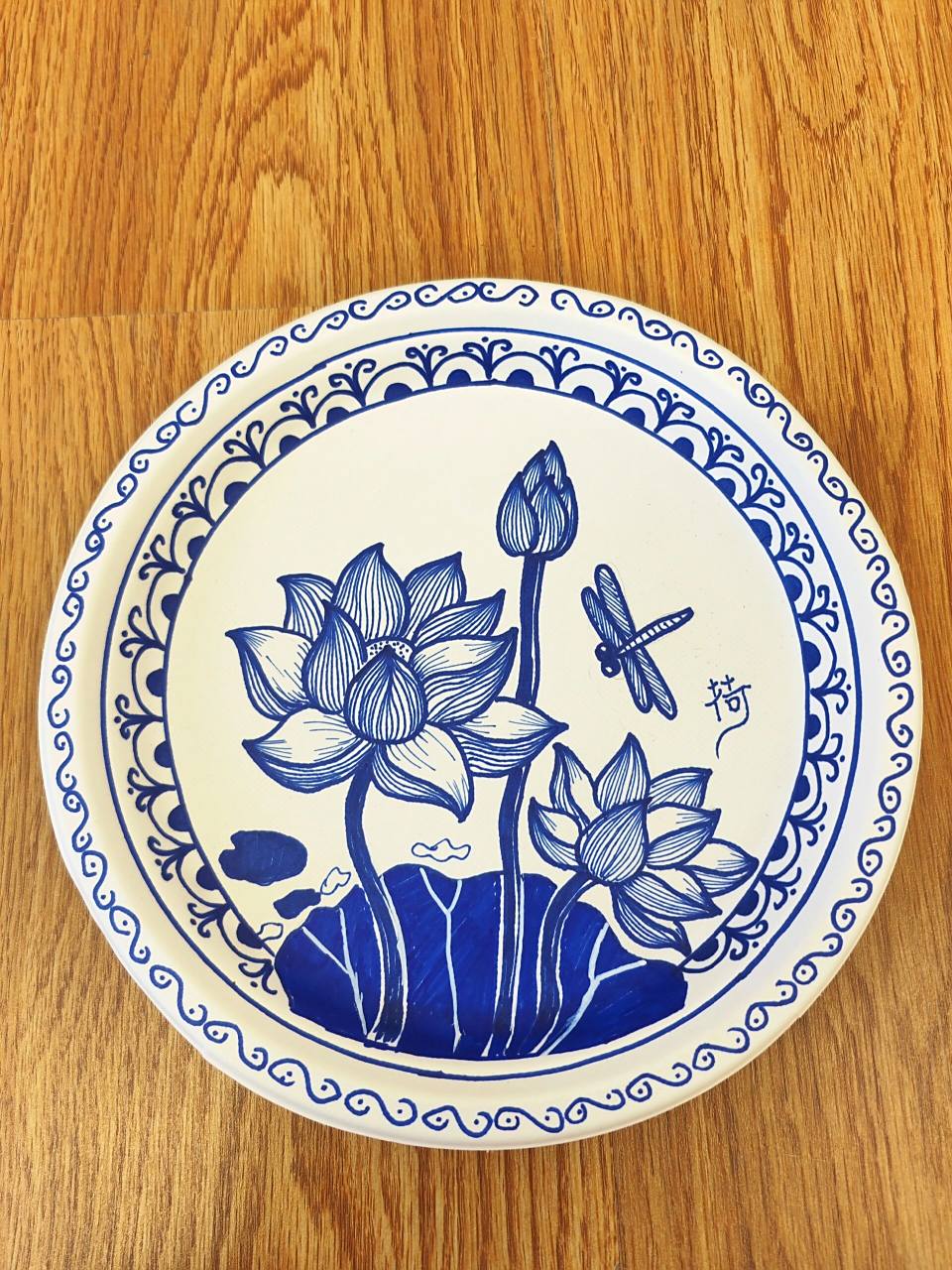 青花瓷纸盘画(一)