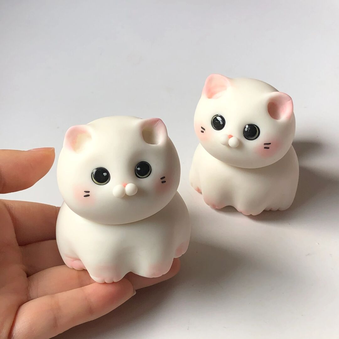 最近好喜欢猫 捏了俩孩子～ 超可爱!