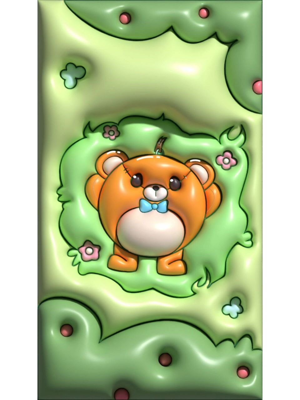 仔仔熊膨胀壁纸来啦    超可爱的崽崽熊壁纸来喽, 有示例图和原图