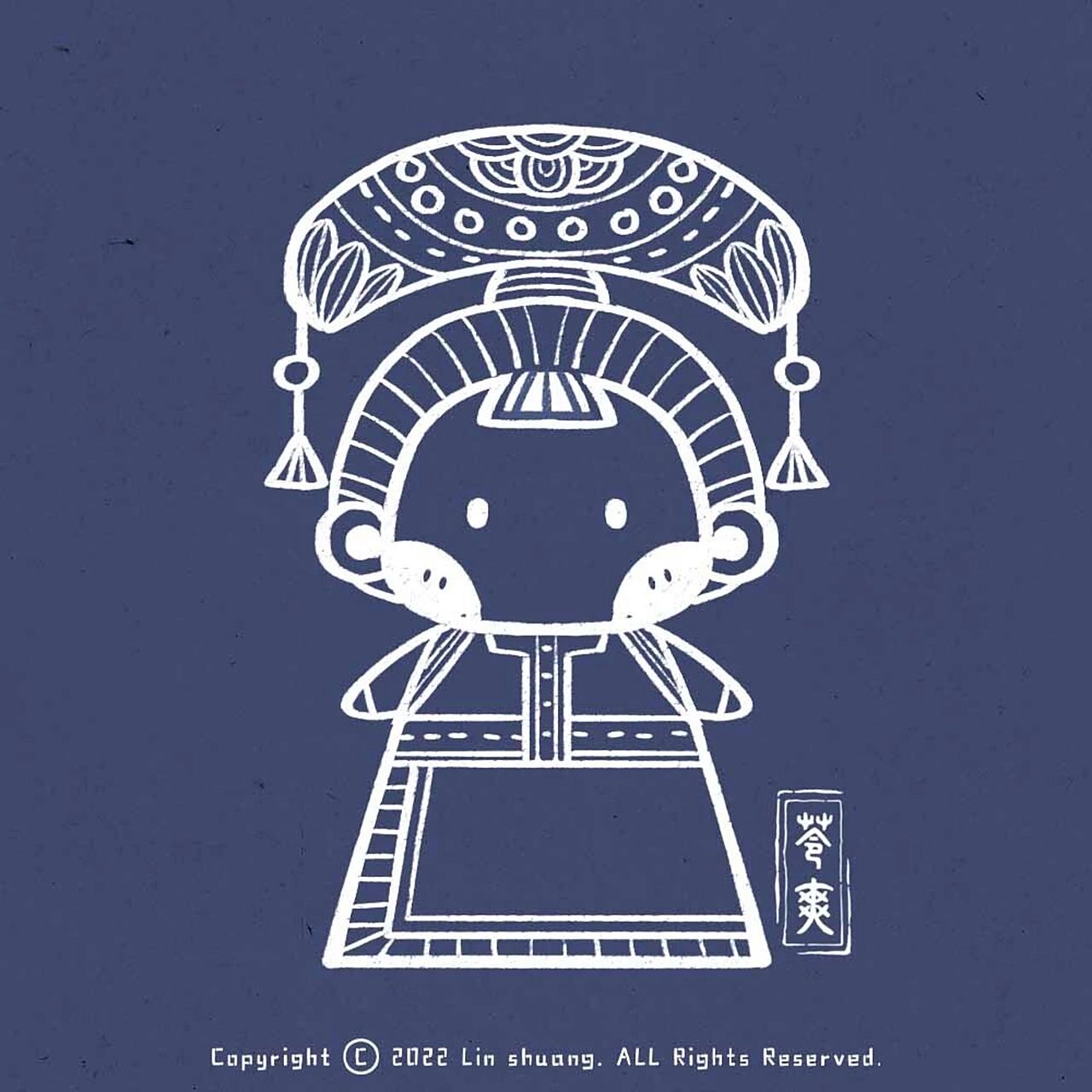 原创|蜡染|图案|简笔画 【原创蜡染图案】被蜡染图案治愈的一天呀~比