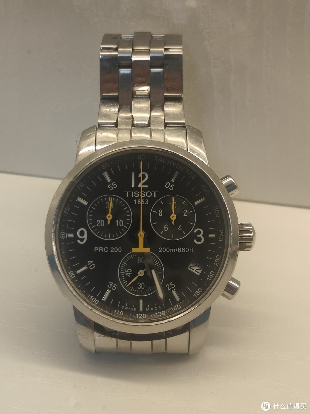 陪伴我十二年的天梭prc200三眼石英表