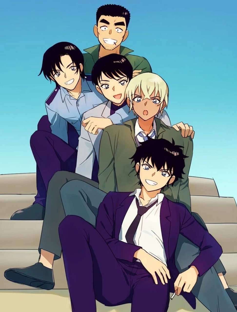 名柯警校五人组 五人组又甜又刀啊 	 #名侦探柯南# #警校五人组# #安