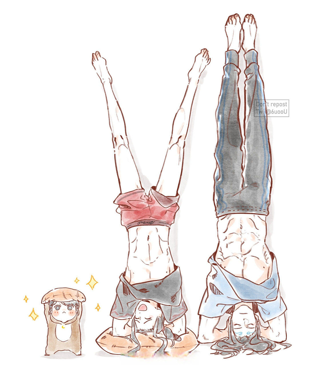魔道祖师##魔道祖师忘羡#  倒立要从娃娃抓起,太可爱了!  twi:6uoou
