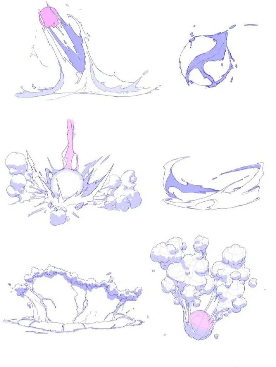 分享一波水的画法 二次元水的画法