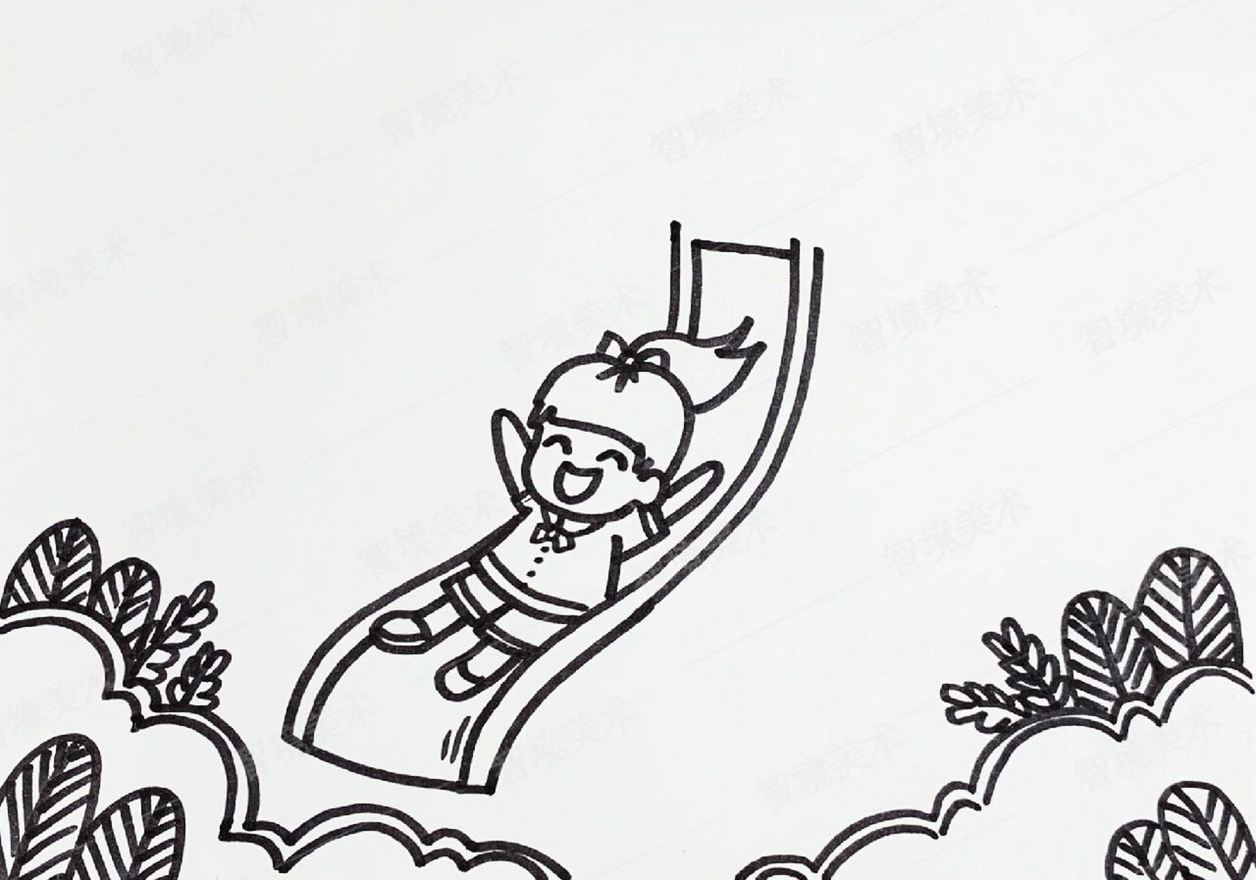 简笔画教程 | 玩滑梯