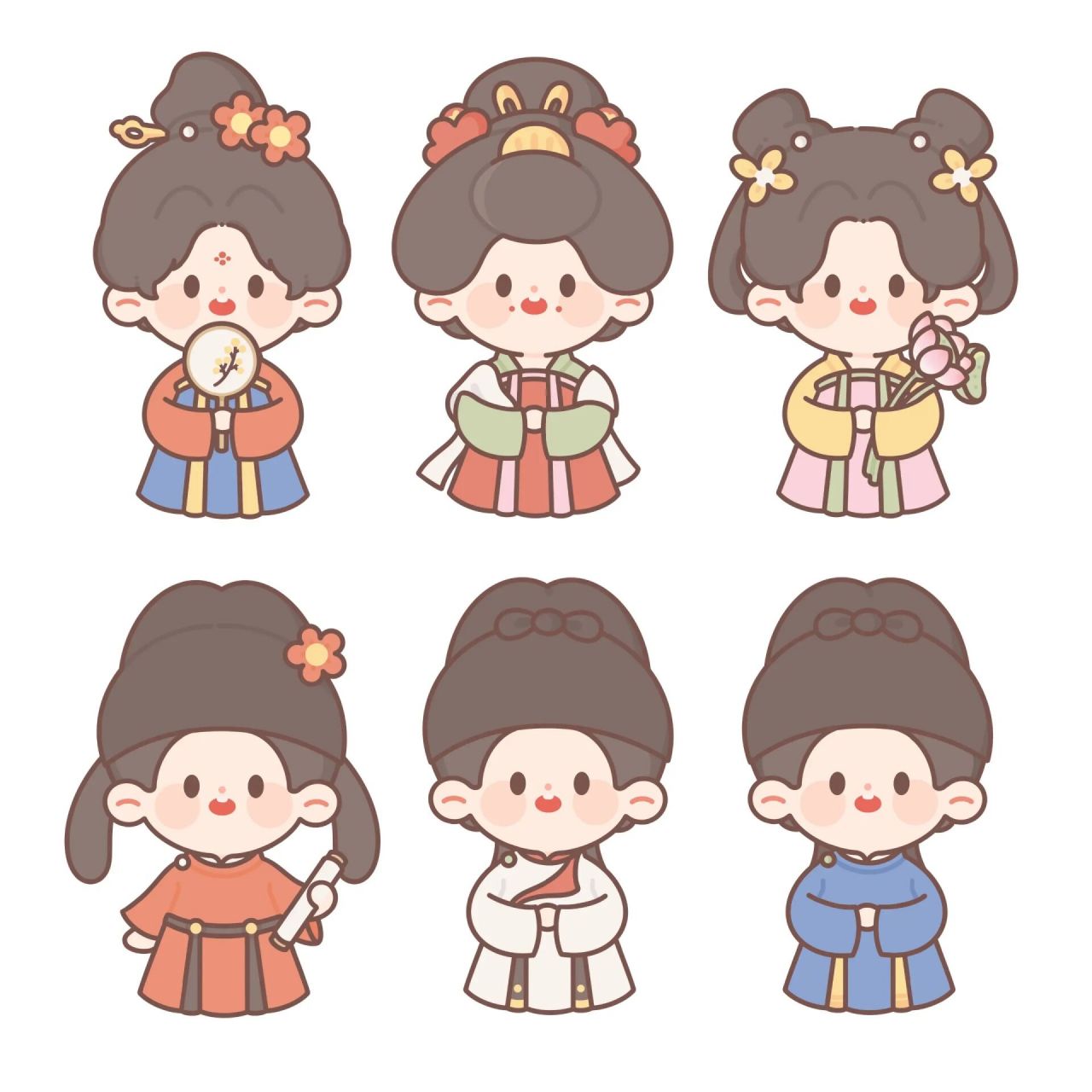 古风q版人物小合集 大唐行