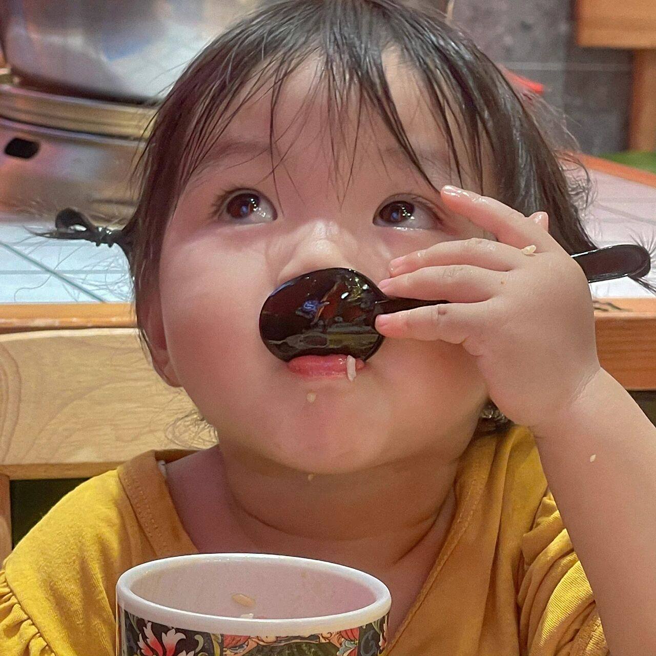 萌娃可爱吃货头像 田点   骗你生女儿系列!