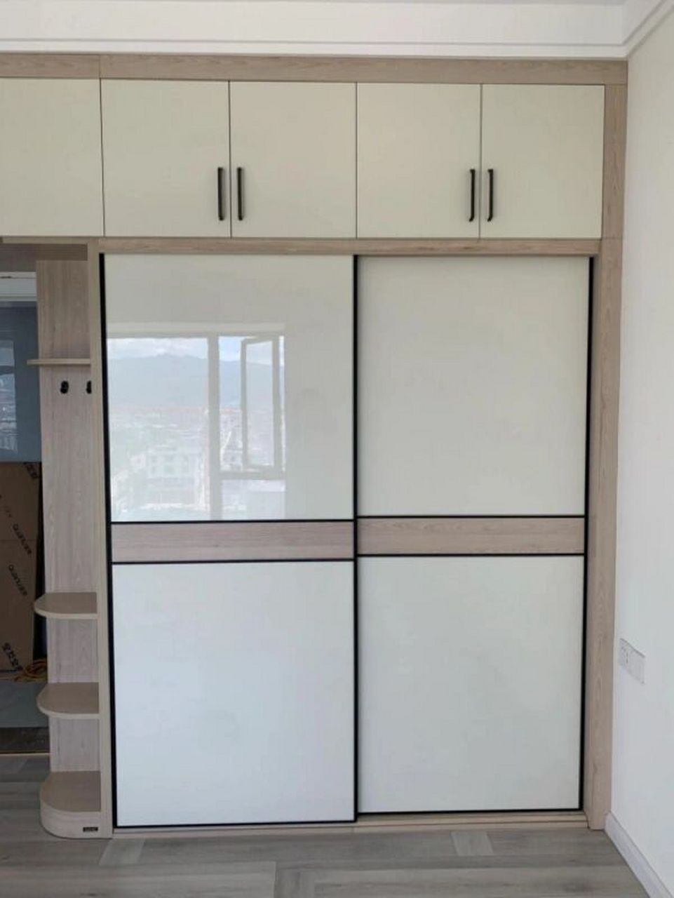 全友定制的推拉门衣柜做好啦!