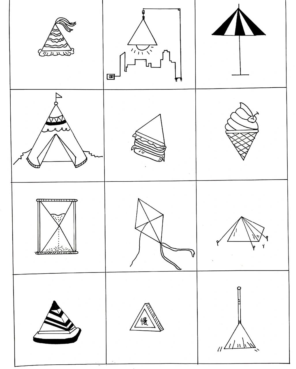 图形创意联想|圆形,正方形,三角形 第一次做图形创意的作业,一些是