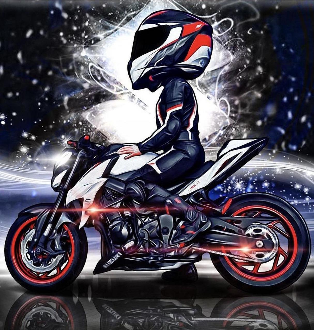 机车漫画卡通头像手绘机车.