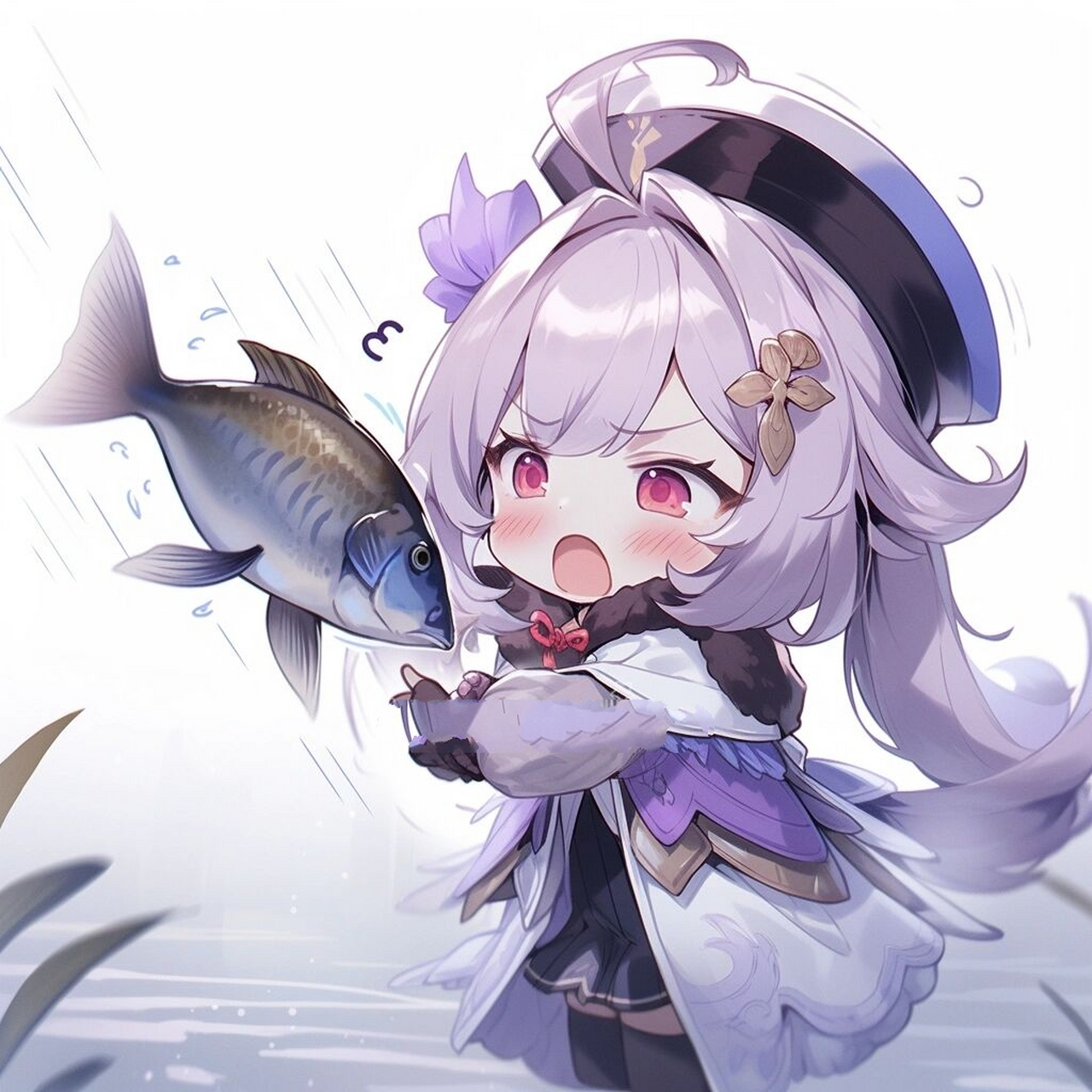 原神头像 | q版·多角色91 心海:鱼鱼那么可爱,为什么要钓它?